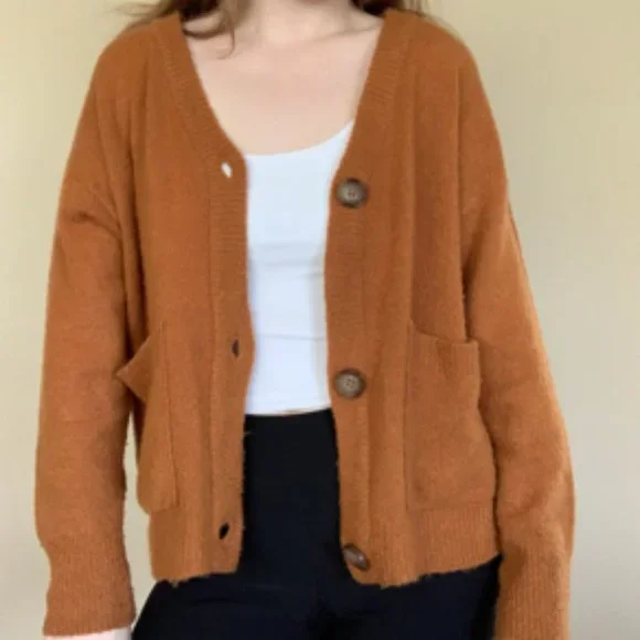 Rusty-Orange Cardigan - Picture 3 of 8